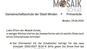 Elternpost Sommerferien 2026