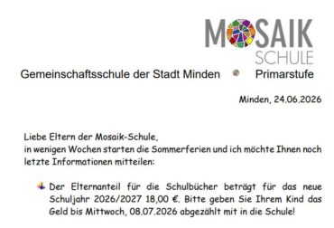 Elternpost Sommerferien 2026
